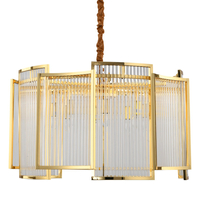 Lampa wisząca IMPERIO złoto kryształowy żyrandol 80 cm