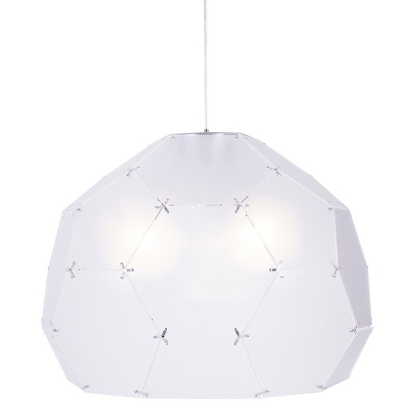 Lampa wisząca DOME 80 cm - duża biała kopuła w nowoczesnym stylu