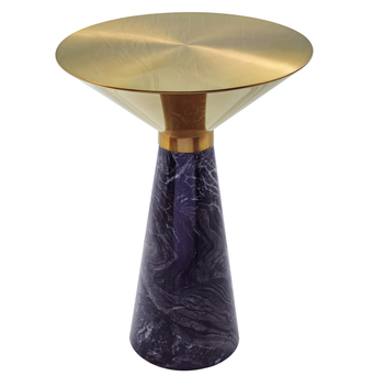 Stolik kawowy VERO z marmurową podstawą, 60 cm – eleganckie połączenie luksusowych materiałów i nowoczesnej formy.