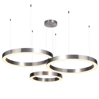 Lampa wisząca CIRCLE 40+60+60 ledowy ring nikiel Step into Design