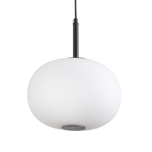 Lampa wisząca PIERROT LED biało czarna 23 cm