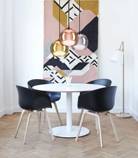 Lampa wisząca miedziana kula połysk 40 cm 