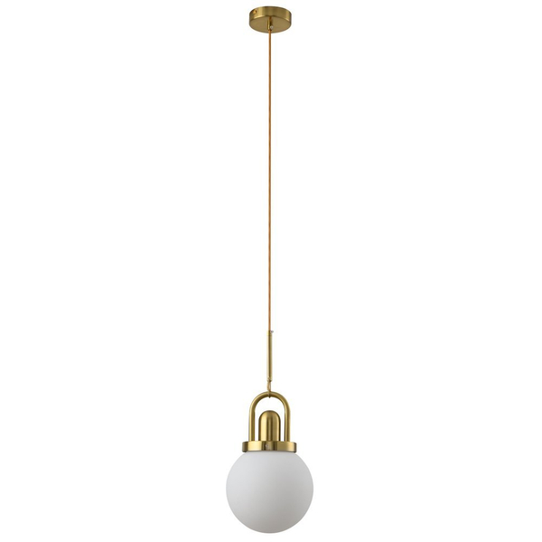 Lampa wisząca biała mleczna kula 20 cm Pearl