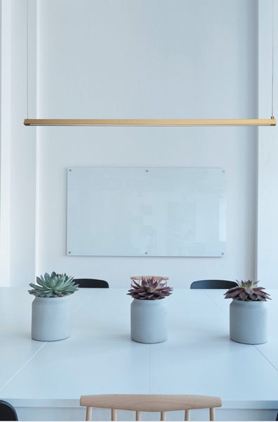 Lampa wisząca BEAM-120 ledowa złota listwa 120 cm