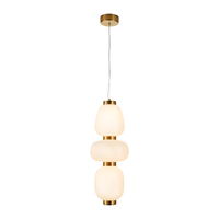 Lampa wisząca nowoczesna złota BRILLA-3 białe kule 23 cm 