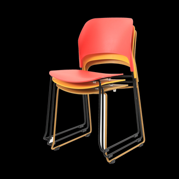 Krzesło TIPICO czerwone – nowoczesne krzesło z tworzywa do jadalni, biura, sztaplowane