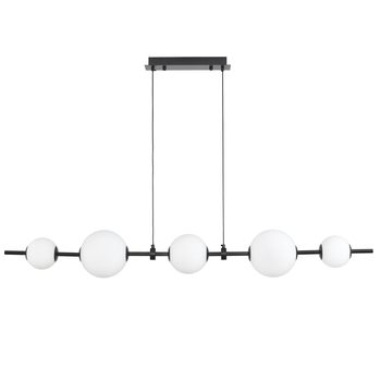 Lampa wisząca LED MILA 140 cm - nowoczesne białe kule szklane