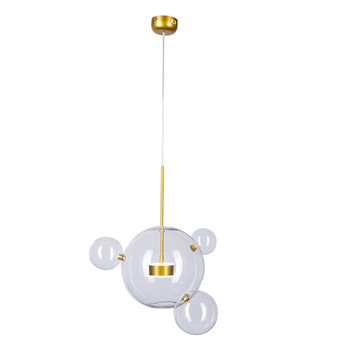 Lampa wisząca BUBBLES 3+1 LED złota 3000K