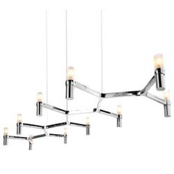 Lampa wisząca CANDLES-10 chrom 165 cm