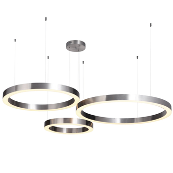 Lampa wisząca CIRCLE 40+60+80 LED nikiel na 1 podsufitce