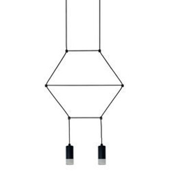 Lampa wisząca LINEA-2 czarna 35 cm