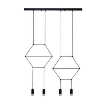 Lampa wisząca LINEA-4 LONG czarna 70 cm