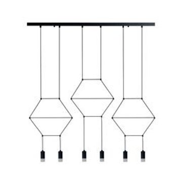 Lampa wisząca LINEA-6 LONG czarna 100 cm