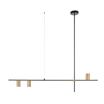 Lampa wisząca LUNGO czarno złota 135 cm