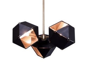 Lampa wisząca NEW GEOMETRY-3 czarno złota 45 cm