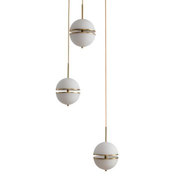 Lampa wisząca SFERA-3 LED złota 50 cm