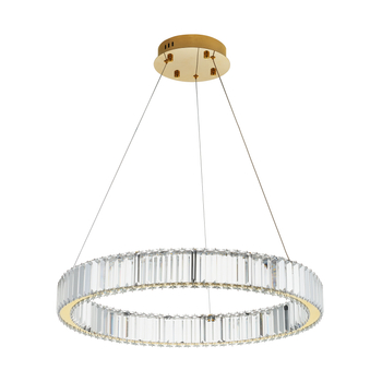 Lampa wisząca TIARA 60 LED złota 60 cm