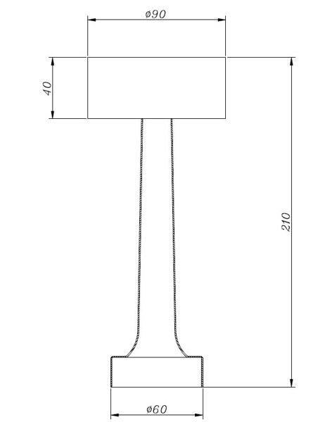 Lampa stołowa TAVOLO A LED dotykowa złota 21 cm