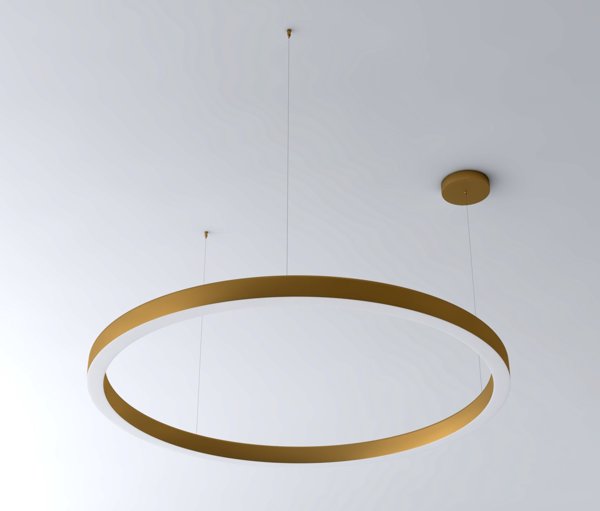 Lampa wisząca CIRCLE 100 LED mosiądz szczotkowany 100 cm