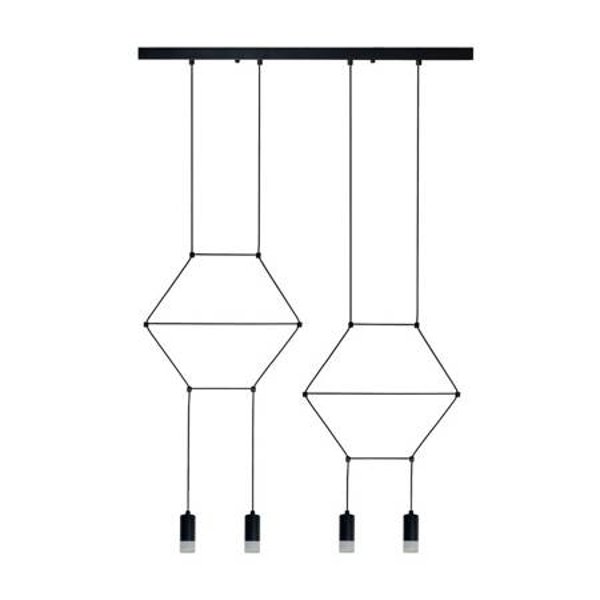 Lampa wisząca LINEA-4 LONG czarna 70 cm