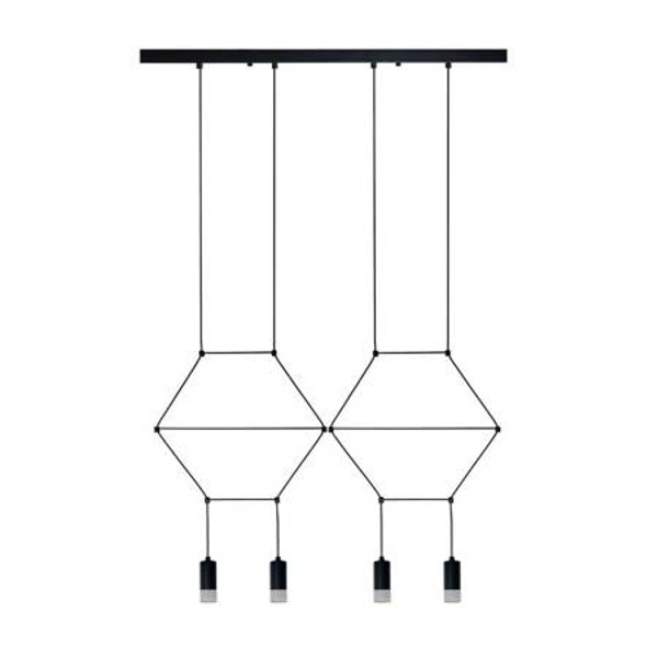 Lampa wisząca LINEA-4 LONG czarna 70 cm