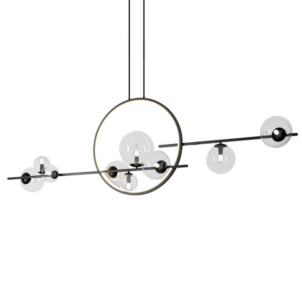 Lampa wisząca ORION DOUBLE czarna 145 cm 