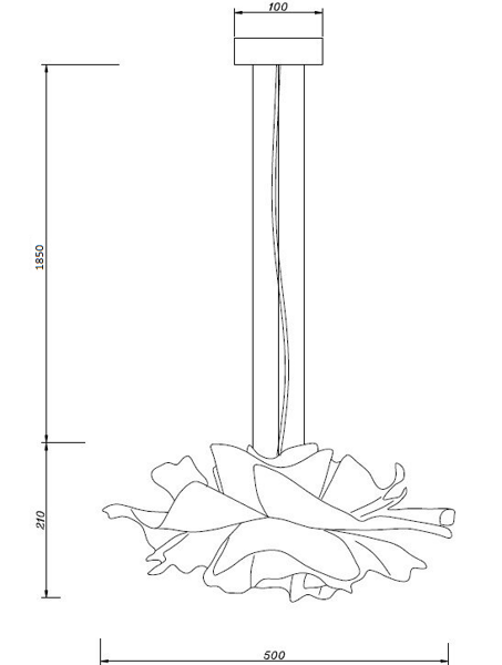 Lampa wisząca PEONY biała 50 cm 