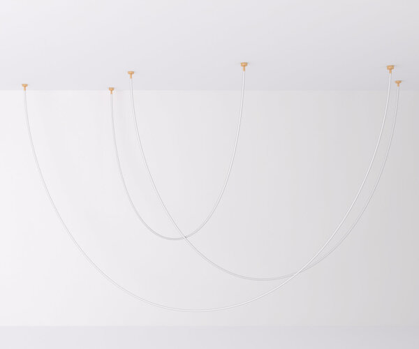 Lampa wisząca SNAKE LED wąż ledowy złota 400 cm