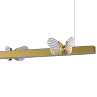 Lampa wisząca BUTTERFLY LED złota 120 cm