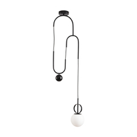 Lampa wisząca LUCKY czarna 118 cm